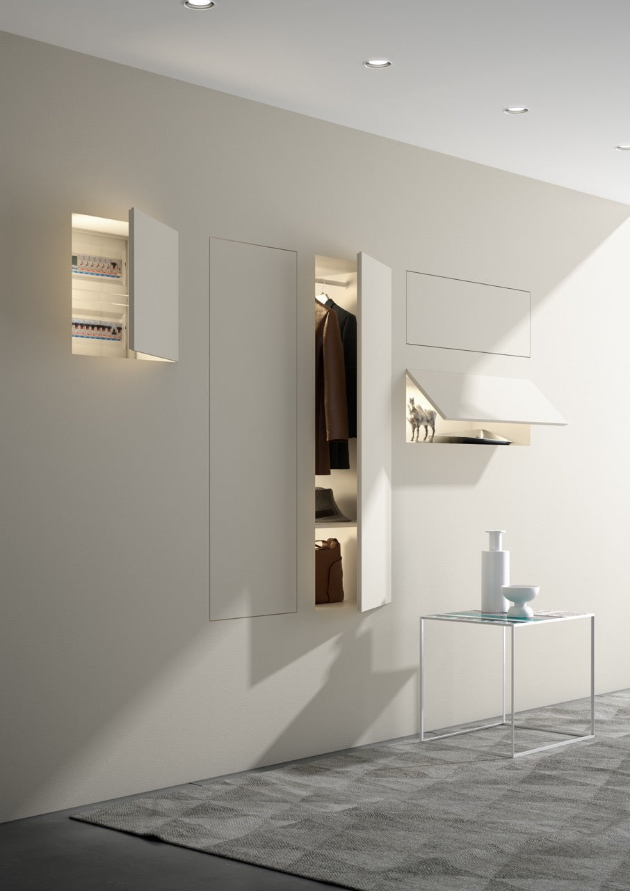 Sportelli Filomuro Mito: Soluzioni di Design per la Perfetta Continuità tra Anta e Parete